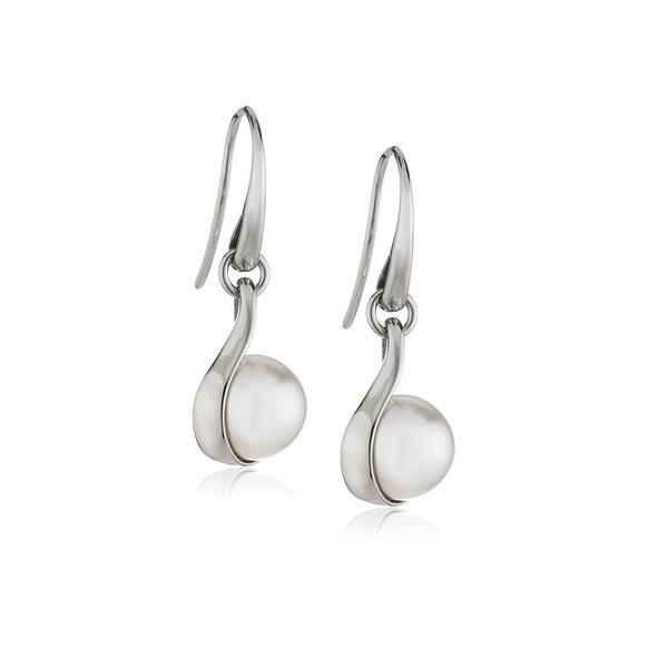 Agnethe Silver Pearl Drop Earrings SKJ0090040 - Skagen